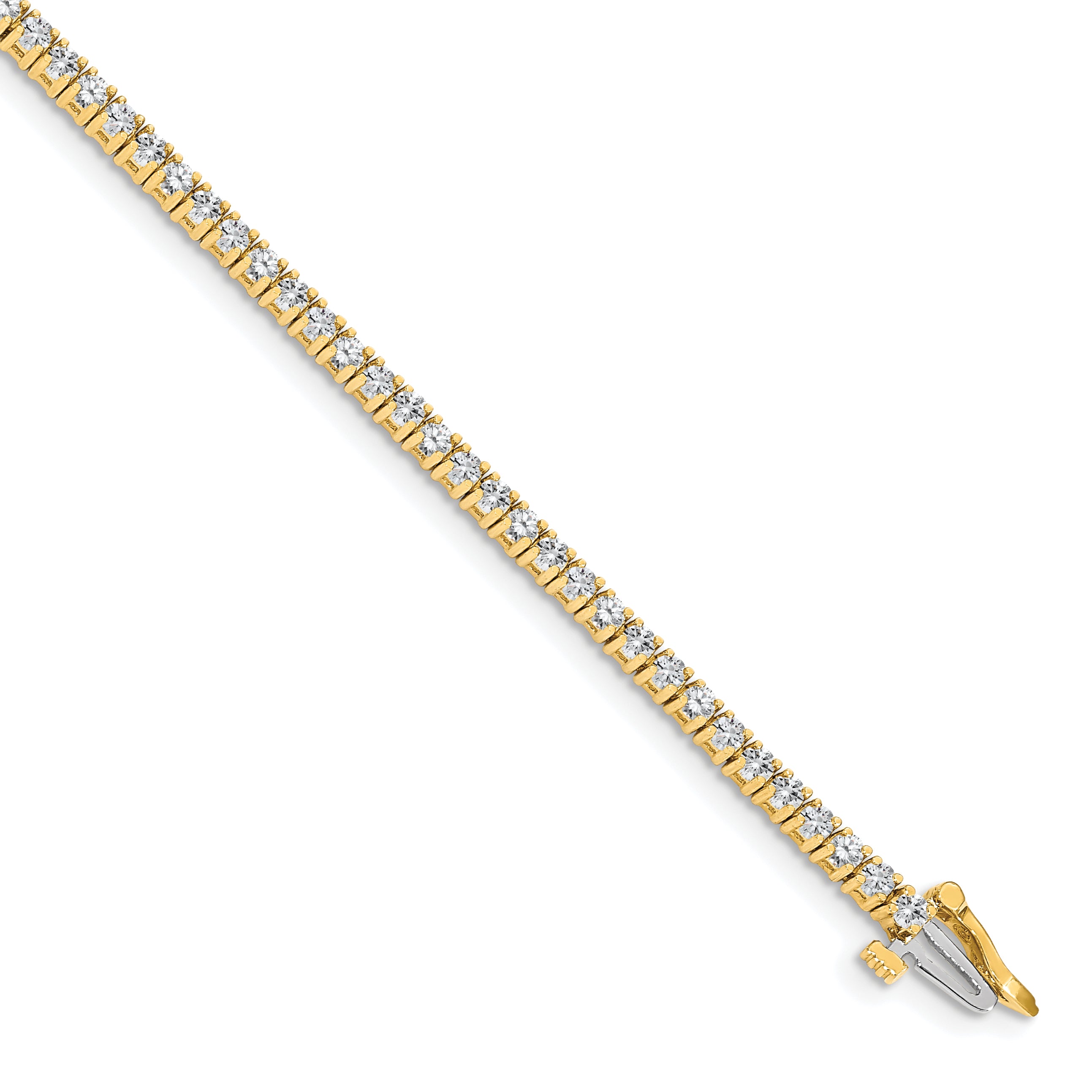 14k Complete 1.84 carat Round A Diamond 4-prong 7 inch Tennis Bracelet X600A
