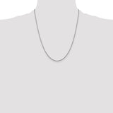 14K White Gold 10 inch 1.45mm Diamond-cut Cable with Lobster Clasp Anklet PEN146