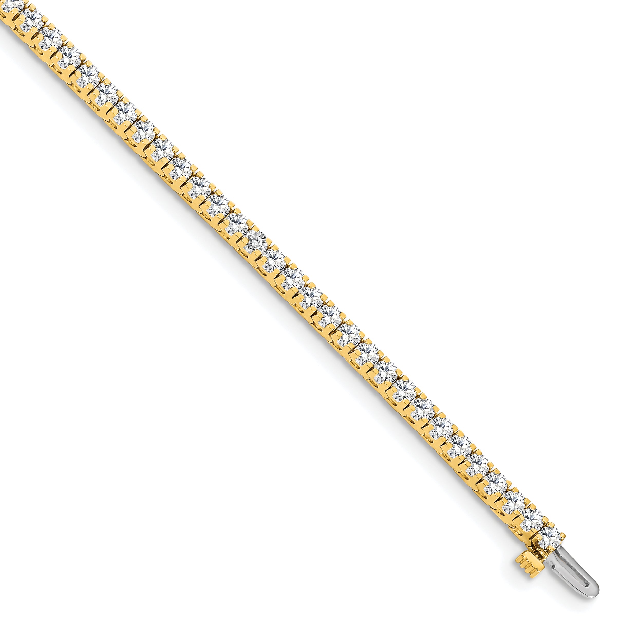 14k Complete 2.17 carat Round A Diamond 4-prong 7 inch Tennis Bracelet X730A