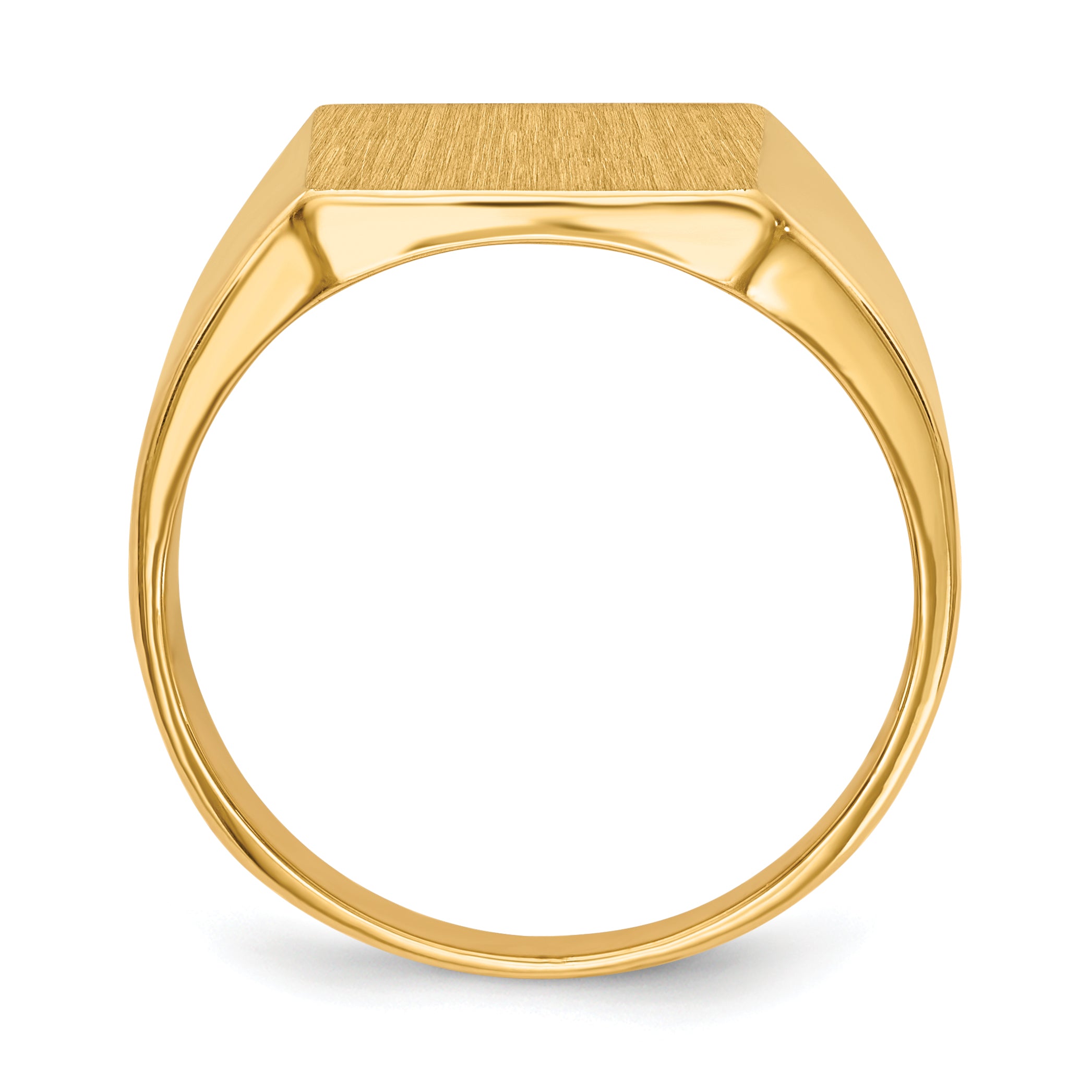14k 13.5x15.0mm Closed Back Mens Signet Ring RS360
