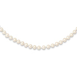 14k 6-7mm White Near-Round Freshwater Cultured Pearl 16 inch Necklace WPN060