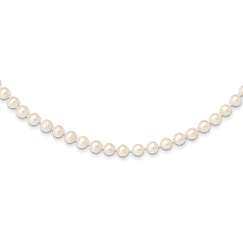 14k 6-7mm White Near-Round Freshwater Cultured Pearl 16 inch Necklace WPN060