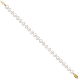 14k 6-7mm White Near-Round Freshwater Cultured Pearl 16 inch Necklace WPN060