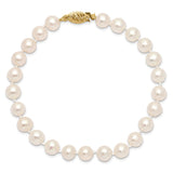 14k 6-7mm White Near-Round Freshwater Cultured Pearl 16 inch Necklace WPN060