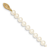 14k 6-7mm White Near-Round Freshwater Cultured Pearl 16 inch Necklace WPN060
