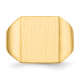 14k 13.5x15.0mm Closed Back Mens Signet Ring RS360