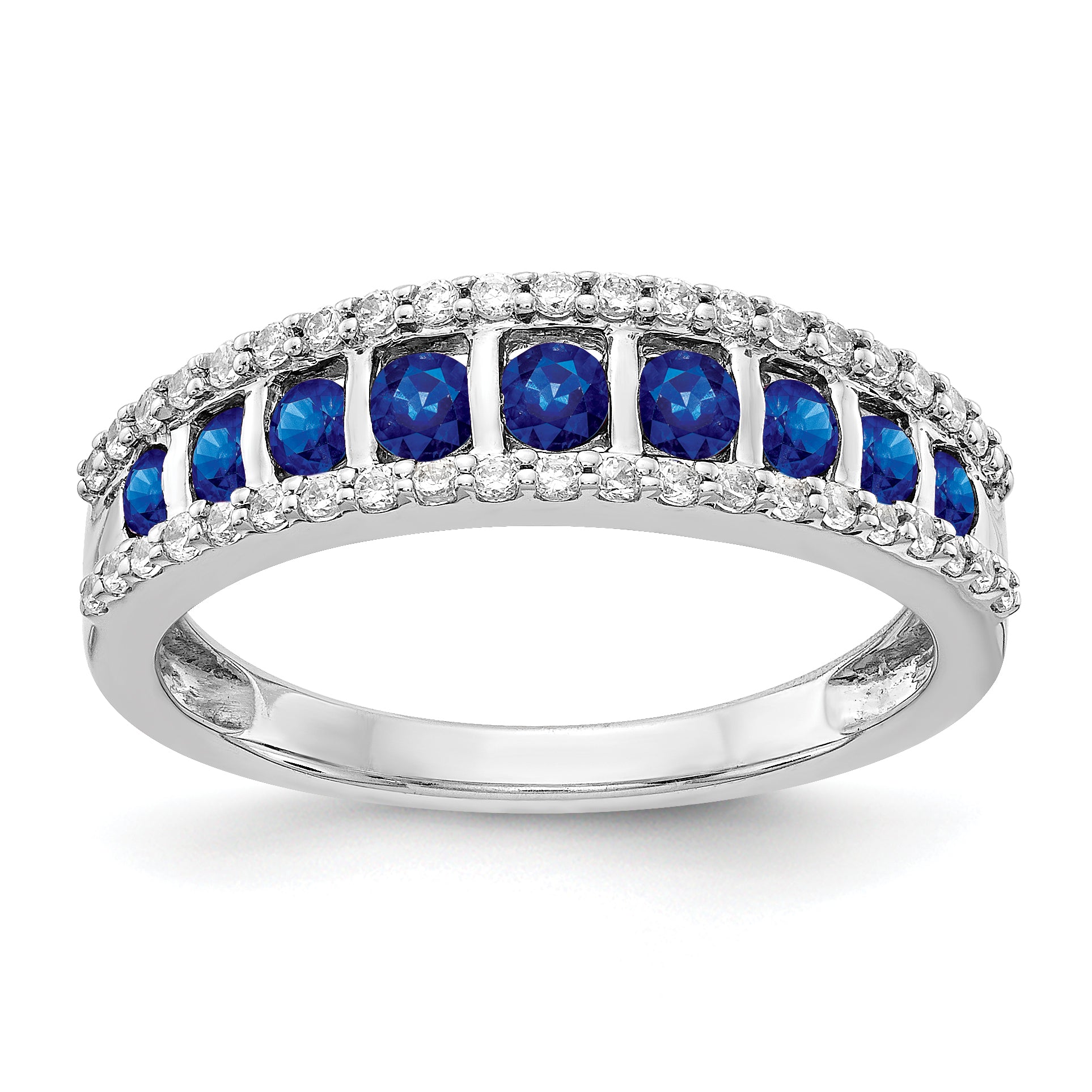 14k White Gold Diamond and Emerald Fancy Ring RM3849