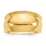 14K Ridge-edged Dome Ring K4631