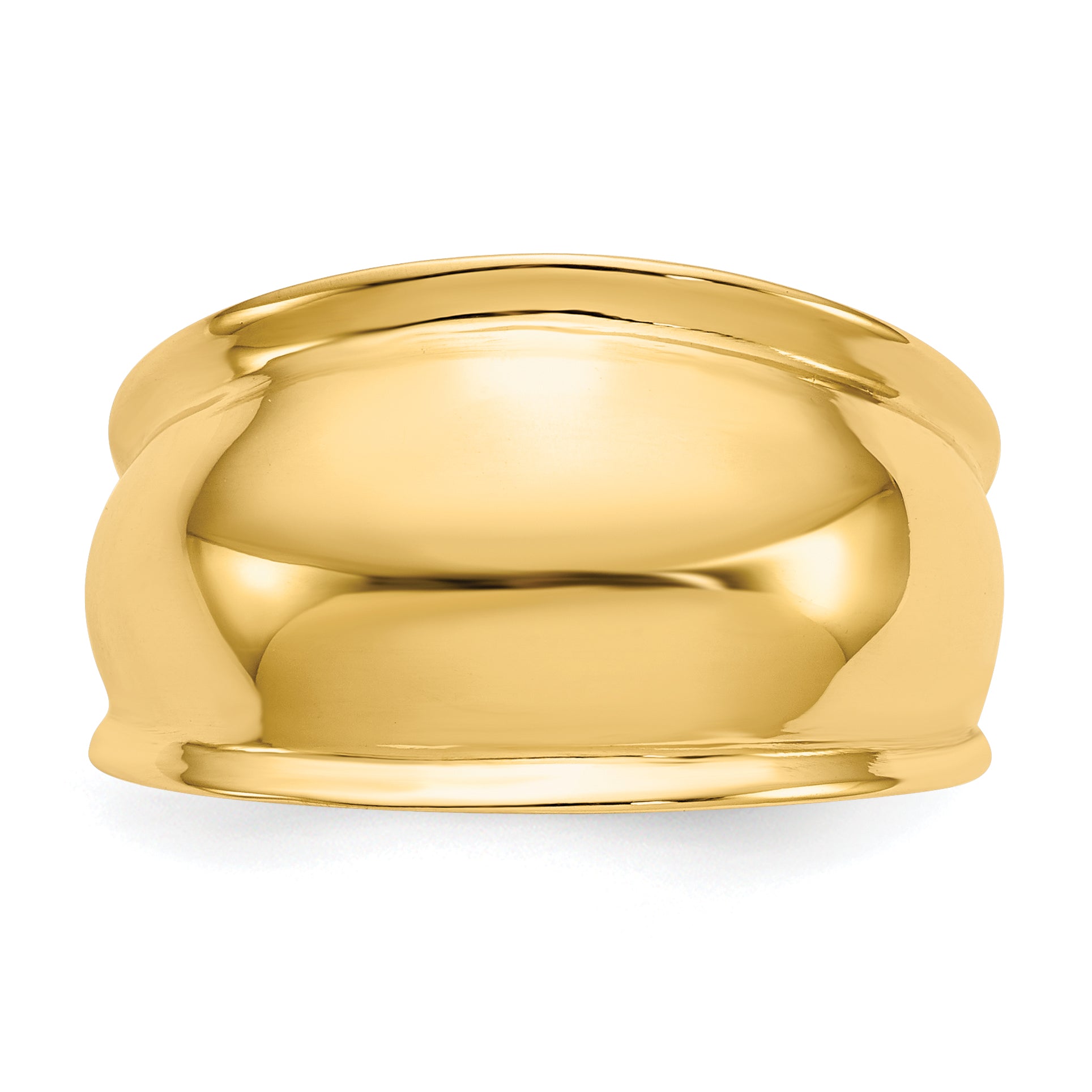 14K Ridge-edged Dome Ring K4631
