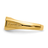 14k 10.0x5.5mm Closed Back Signet Ring RS639