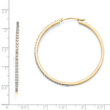14k Diamond Fascination Diamond Dust/Accent 2x46mm Round Hoop Earrings DF122