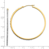 14k Diamond Fascination Diamond Dust/Accent 2x46mm Round Hoop Earrings DF122