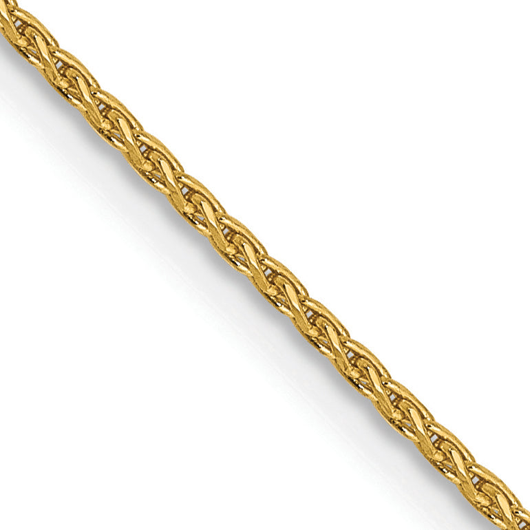 14K 10 inch 1mm Diamond-cut Parisian Wheat with Lobster Clasp Anklet PEN275