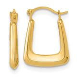 14k 2.5x15mm Polished Hollow Fancy Hoop Earrings YE1780