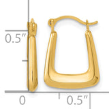 14k 2.5x15mm Polished Hollow Fancy Hoop Earrings YE1780