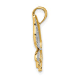 14K Polished Butterfly Pendant D4471