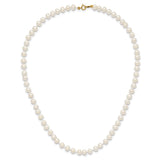 14k 5-6mm White Semi-Round Freshwater Cultured Pearl 12 inch Necklace XF452