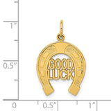 14k GOOD LUCK Horseshoe Charm C1463
