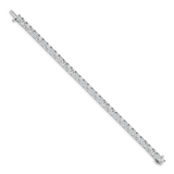 14k White Gold Complete 12.5 carat Round A Diamond 4-prong 7 inch Tennis Bracelet X2047WA