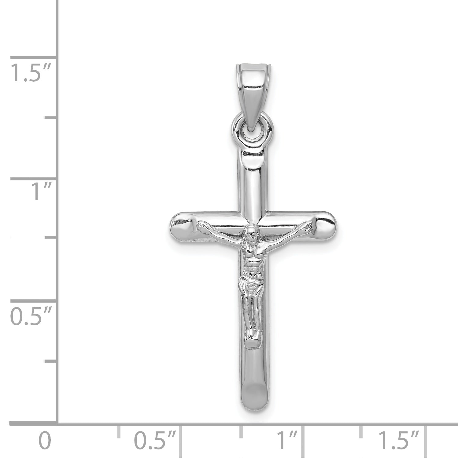 14k White Gold Crucifix Pendant C3669
