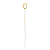 14k Polished Diamond-cut Lightning Bolt Pendant C4042