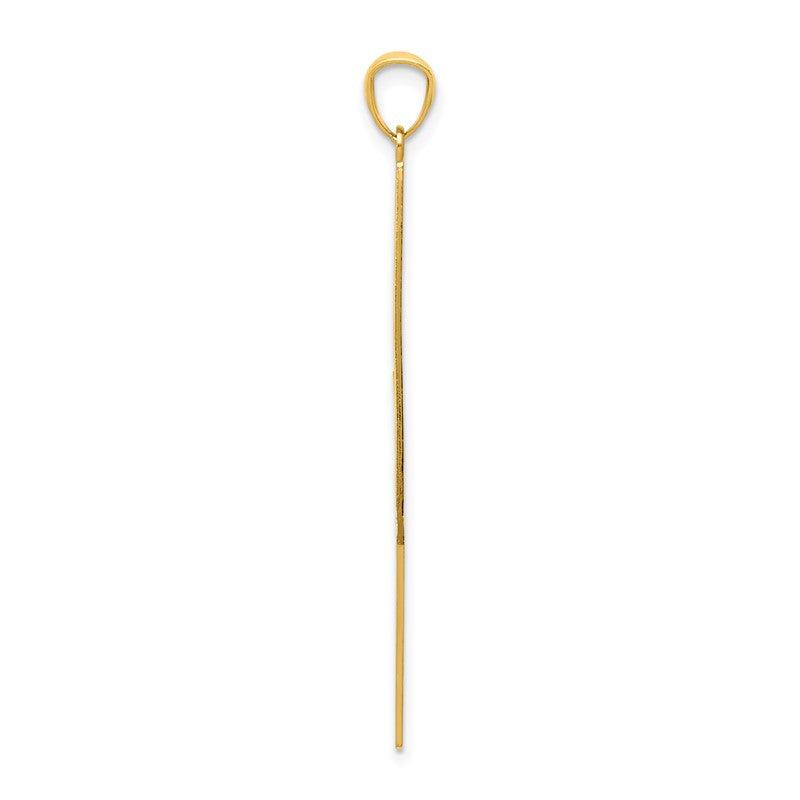 14k Polished Diamond-cut Lightning Bolt Pendant C4042
