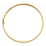 14K Polished 4.00mm Flexible Round Bangle Bracelet DB600
