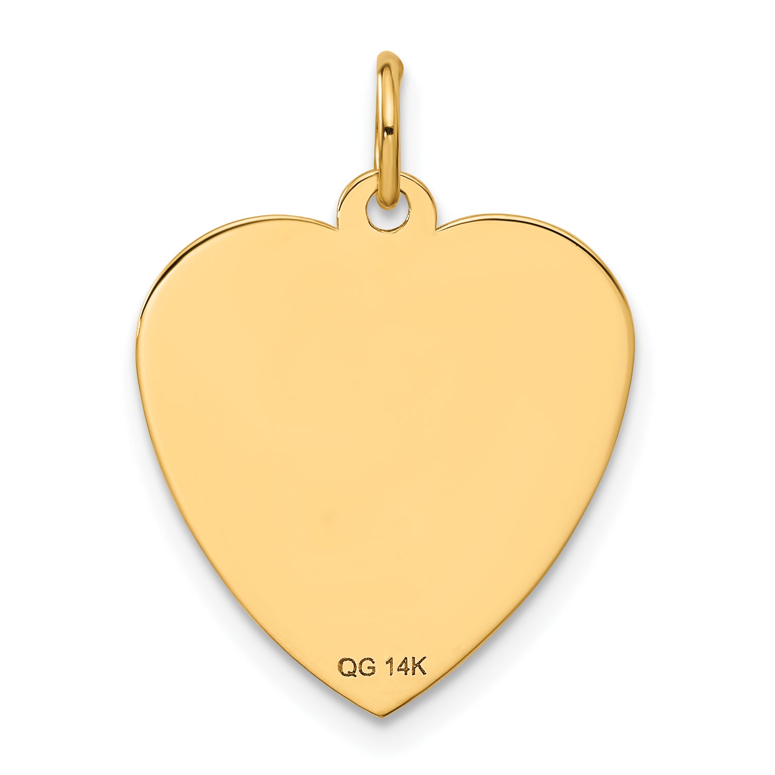 14k HAPPY BIRTHDAY 18mm Engravable Heart Disc Charm A2000/L