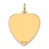 14k HAPPY BIRTHDAY 18mm Engravable Heart Disc Charm A2000/L
