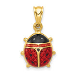 14k Red and Black Enameled Ladybug Charm K261