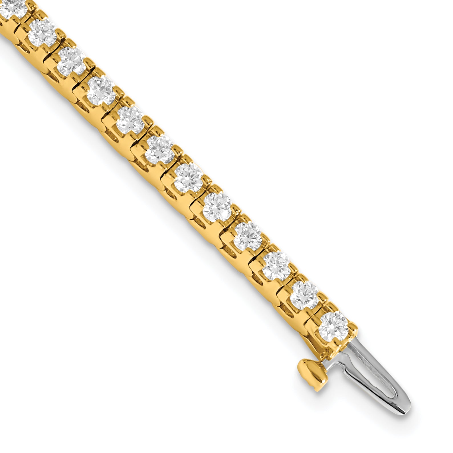 14k Complete 2.86 carat Round AA Diamond 4-prong 7 inch Tennis Bracelet X732AA