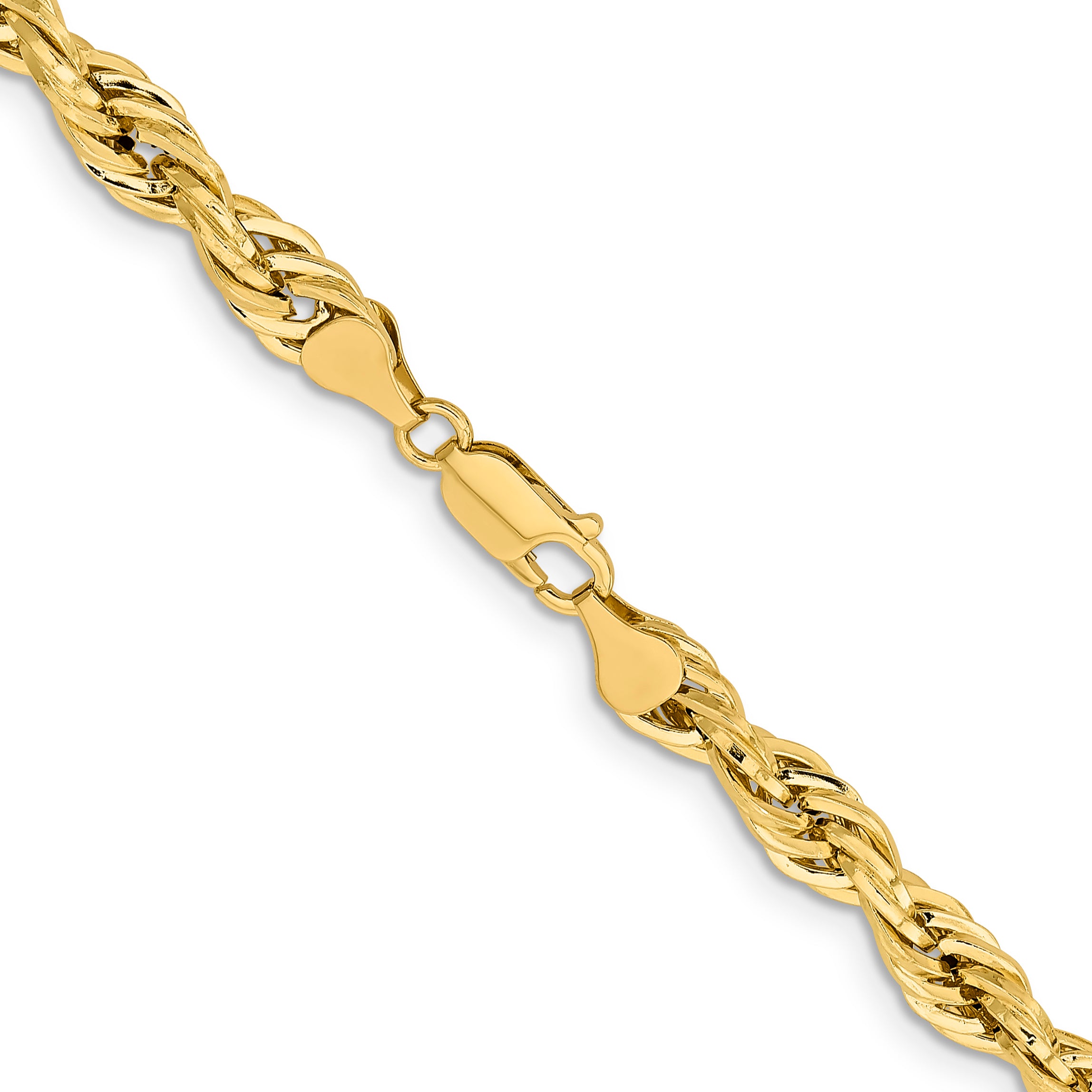 14K 18 inch 7mm Semi Solid Rope with Lobster Clasp Chain BC194