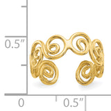 14k Scroll Toe Ring D1943