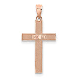 14K Rose Gold Cross Pendant K4977