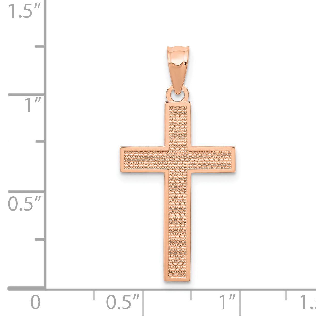 14K Rose Gold Cross Pendant K4977