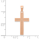 14K Rose Gold Cross Pendant K4977