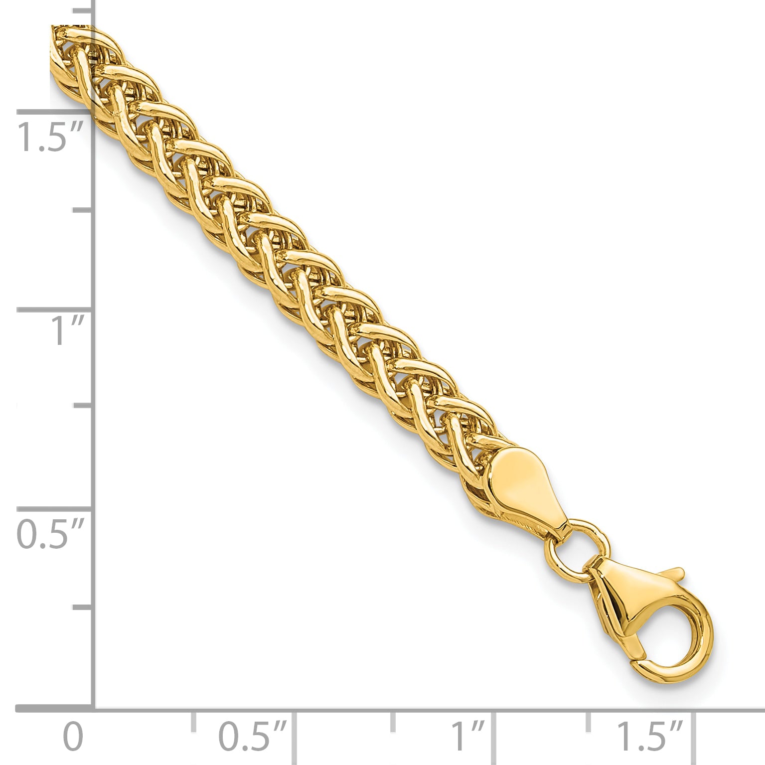14k Polished 4.3mm Fancy Braided Link 17 inch Necklace SF2413