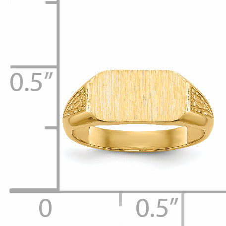 14k 10.0x5.5mm Closed Back Signet Ring RS639