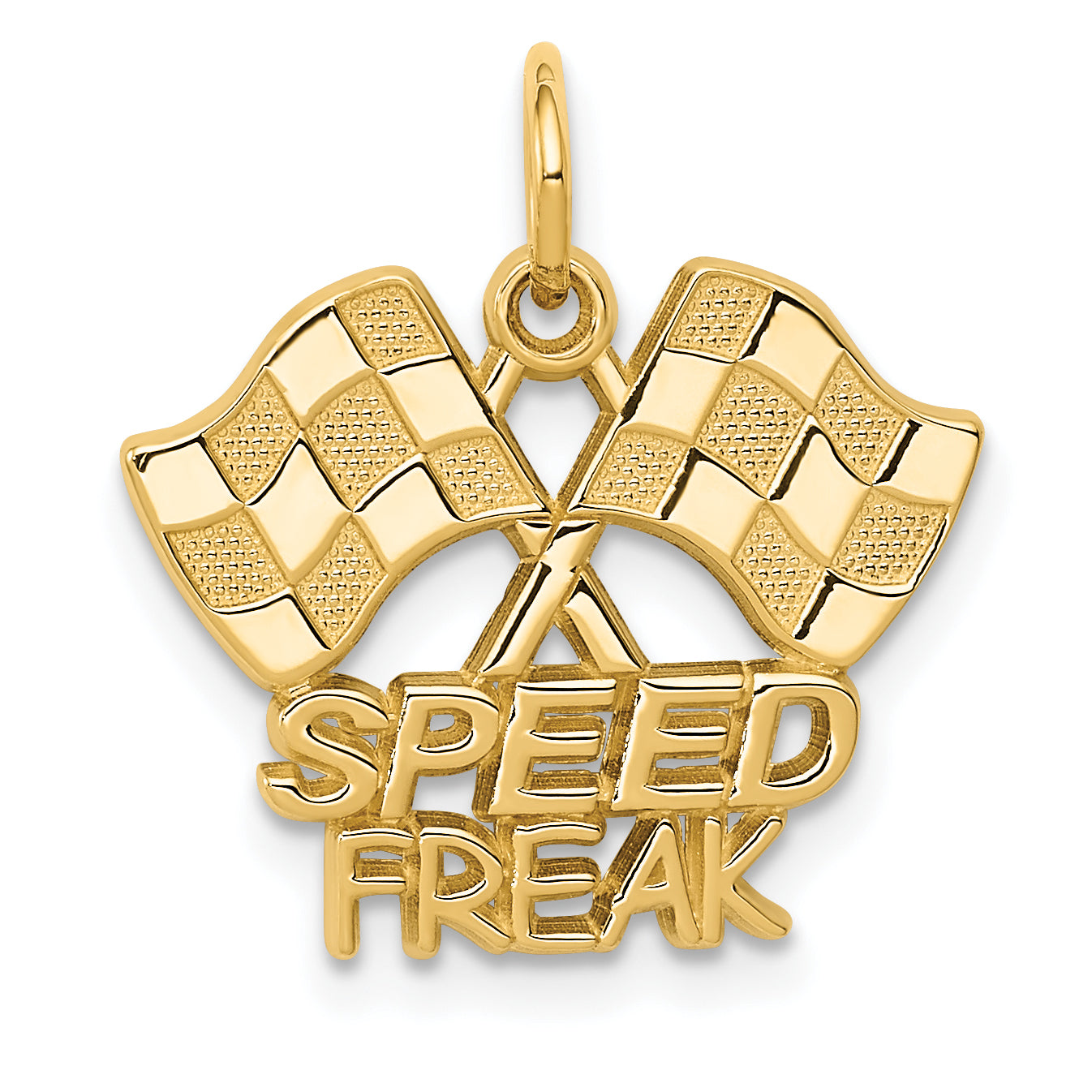 14K Racing Flags SPEED FREAK Charm C1879