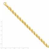 14K 20 inch 7.3mm Hand Polished Fancy S-Link with Fancy Lobster Clasp Chain LK675