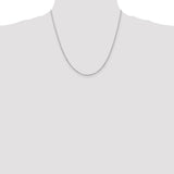 14K White Gold 10 Inch 1.85mm Diamond-cut Quadruple Rope Lobster Clasp Chain WQT014