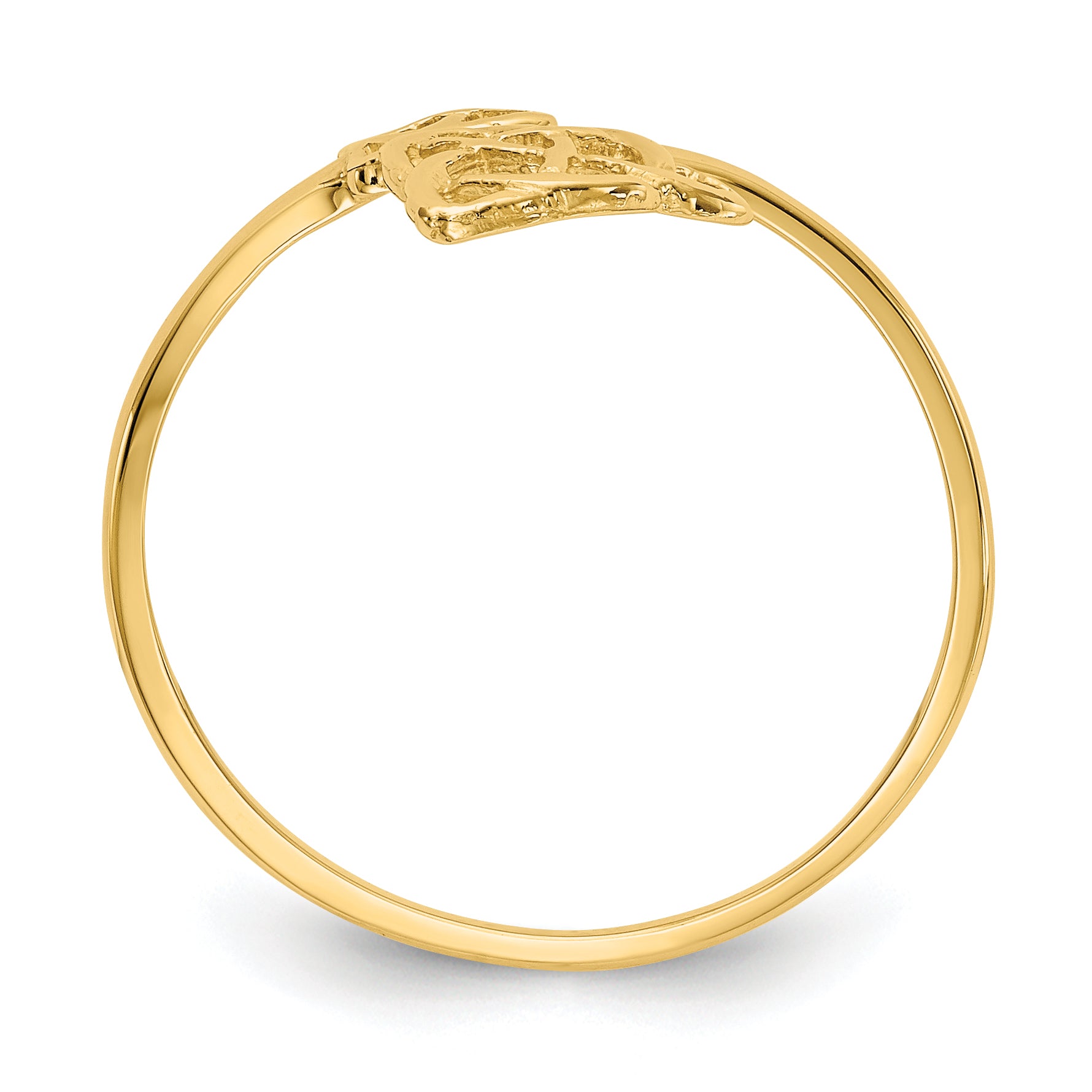 14k Polished Celtic Knot Bypass Ring K5782