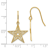 14k Filigree Star French Hook Earrings TM784
