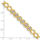 14k Complete 1/2 carat Round VS Diamond Circle Add-a-Diamond 7 inch Tennis Bracelet X853VS