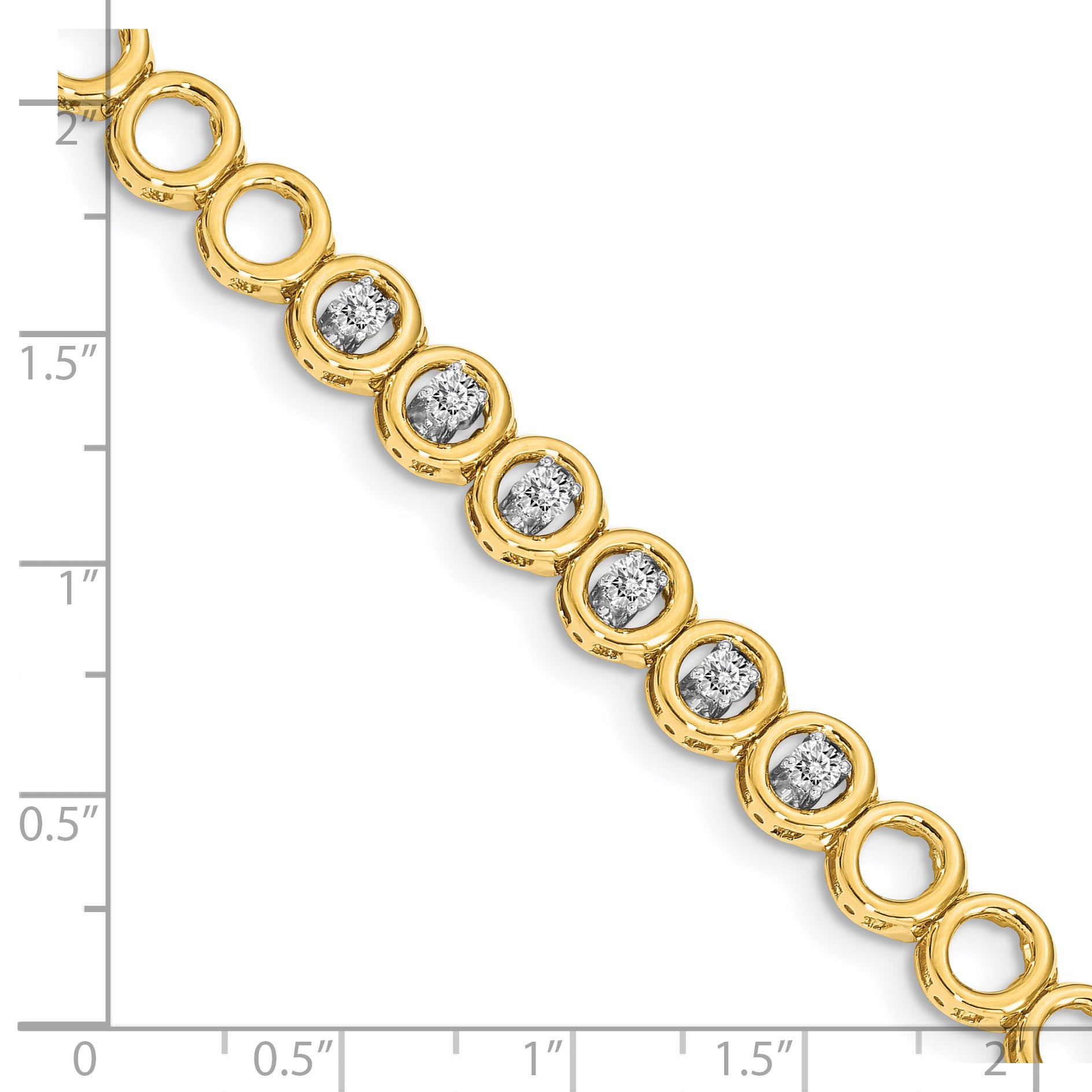 14k Complete 1/2 carat Round VS Diamond Circle Add-a-Diamond 7 inch Tennis Bracelet X853VS