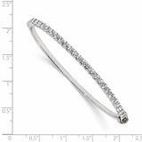 14k White Gold A Diamond Hinged Bangle XB322A