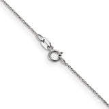 14K White Gold 14 inch .75mm Cable with Spring Ring Clasp Pendant Chain PEN143