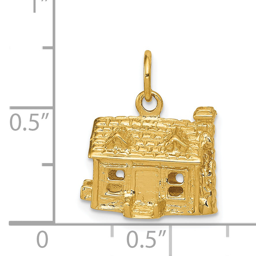 14k 3-D House Charm A0550