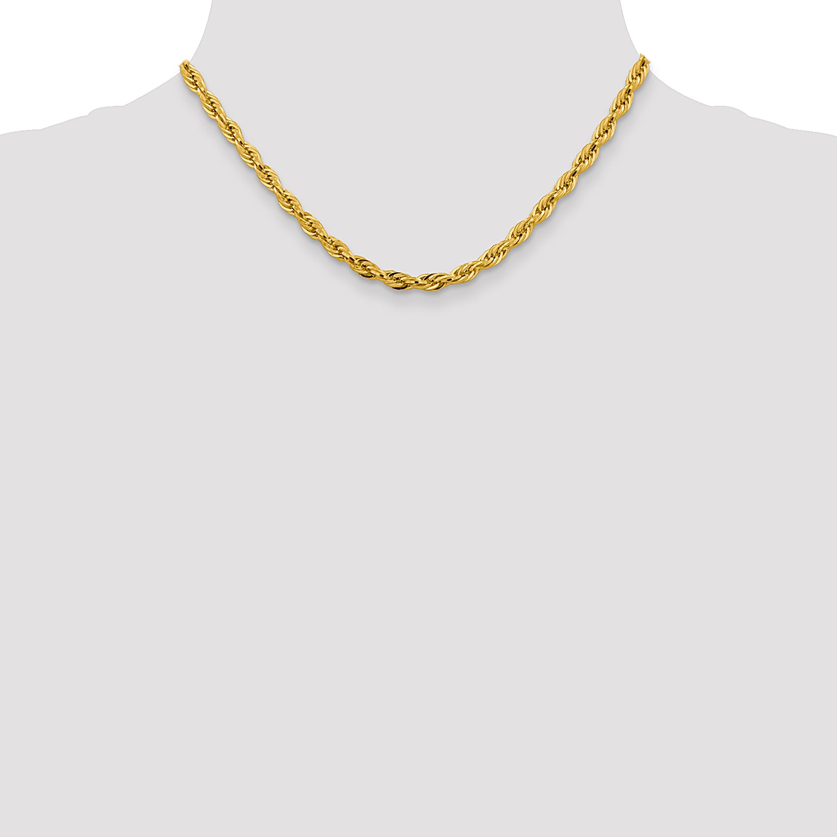 14K 26 inch 4.75mm Semi Solid Rope with Lobster Clasp Chain BC169
