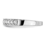 14k White Gold 3mm 3/8 carat Diamond Beaded Edge Band RM5628